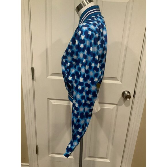 FP Movement Blue Combo Zip-Up Cropped Jacket Striped Elastic Trim Size XS, NWT! - Picture 5 of 10